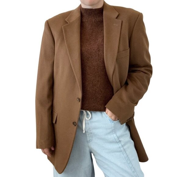 Haspel Mens Brown Tan 100% Cashmere Sport Coat Jacket Blazer Sz 42L - Picture 5 of 11